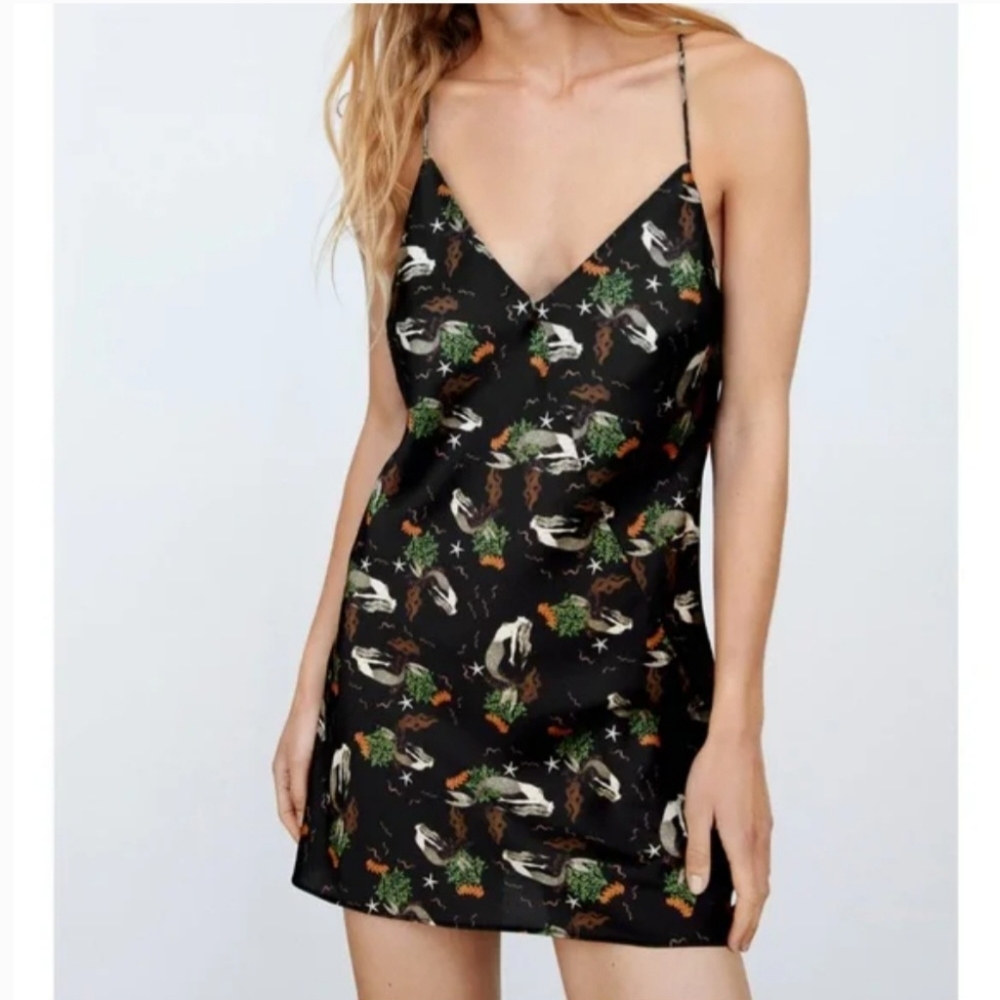 NWT Zara mermaid mini dress M